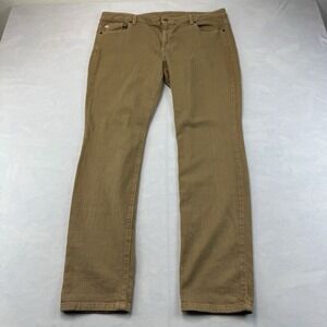 Michael Kors Womens Size 16 Straight Leg Jeans Tan Khaki Stretch Denim